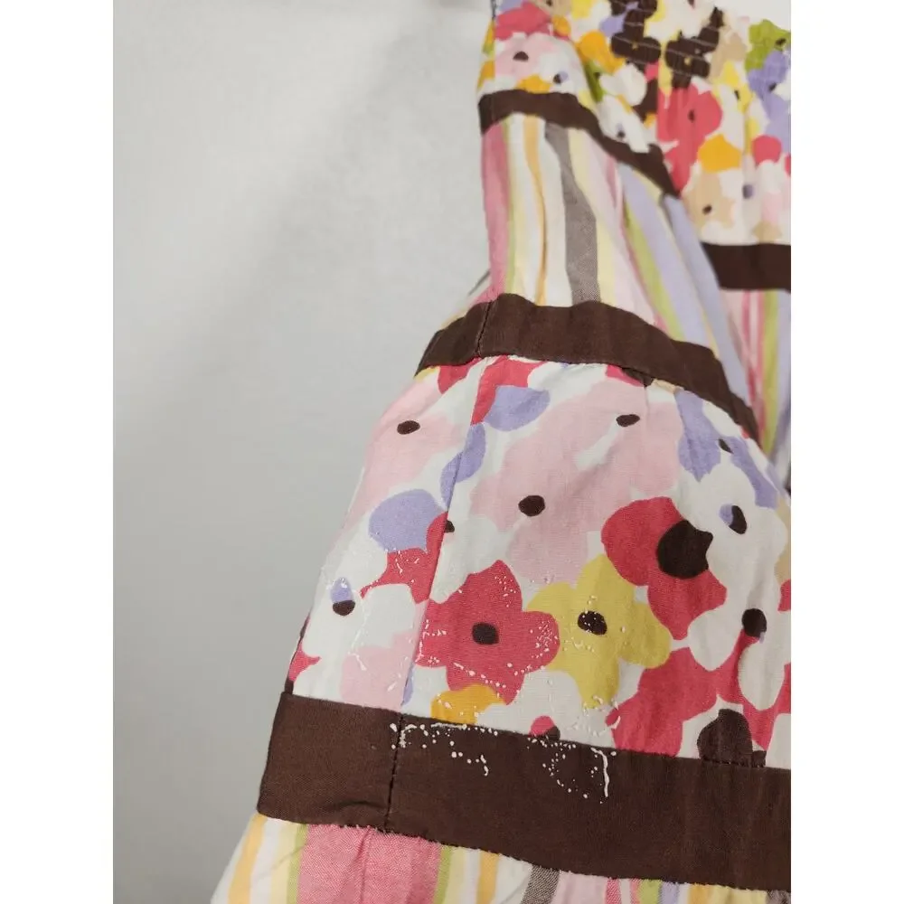 Gymboree Youth Girls Prairie Patchwork Tiered Skirt Boho Hippie Size 8